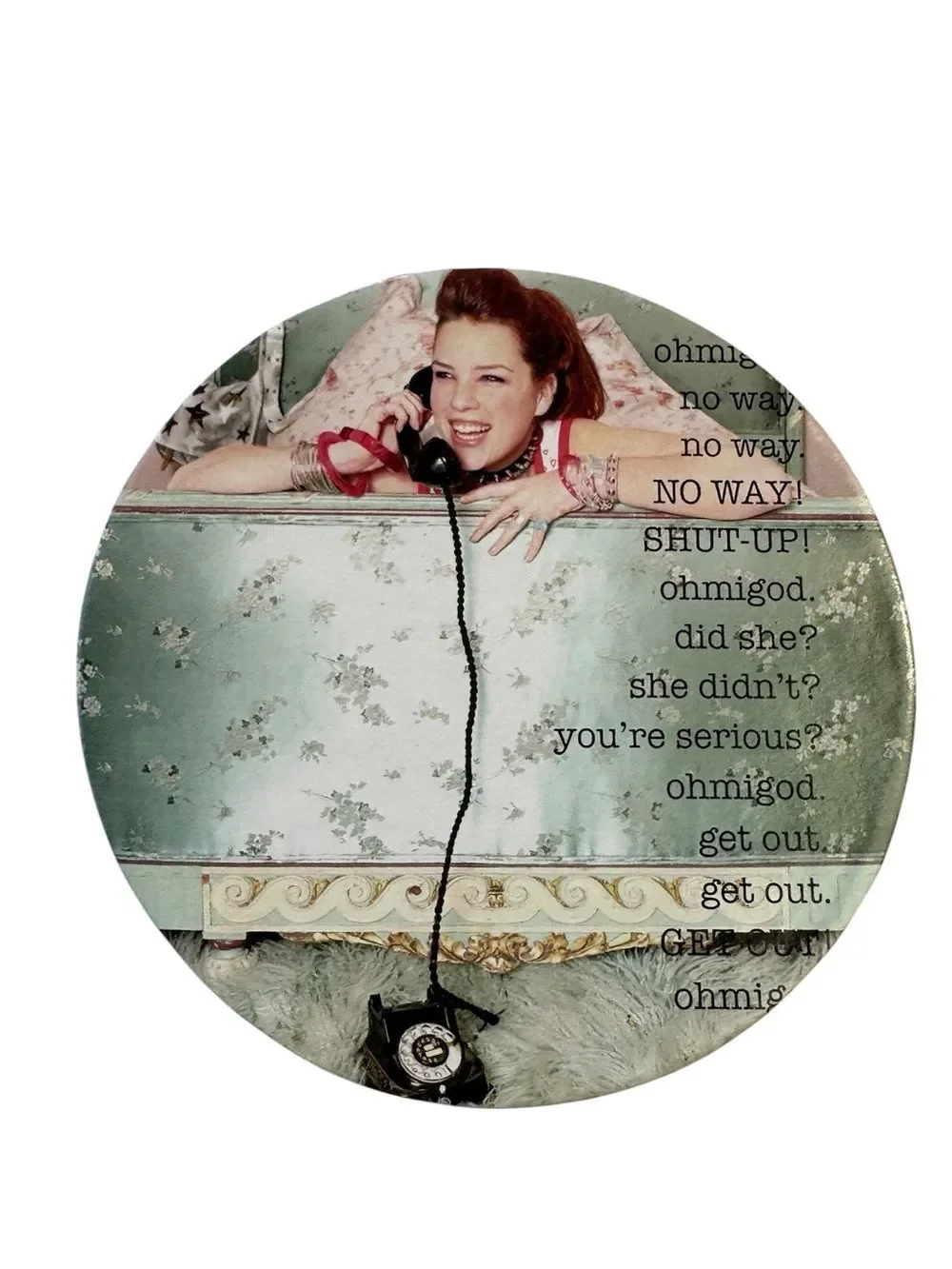Retro Kitsch Cork Coaster Set Funny Mid Century Housewife Decor
